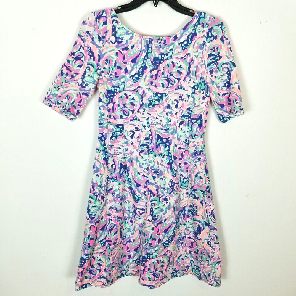 Lilly Pulitzer Women Womens Celia Fit & Flare Dress Size XS Mini Bold Colors